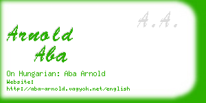 arnold aba business card